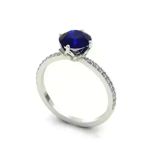 Engagement Ring With Sapphire