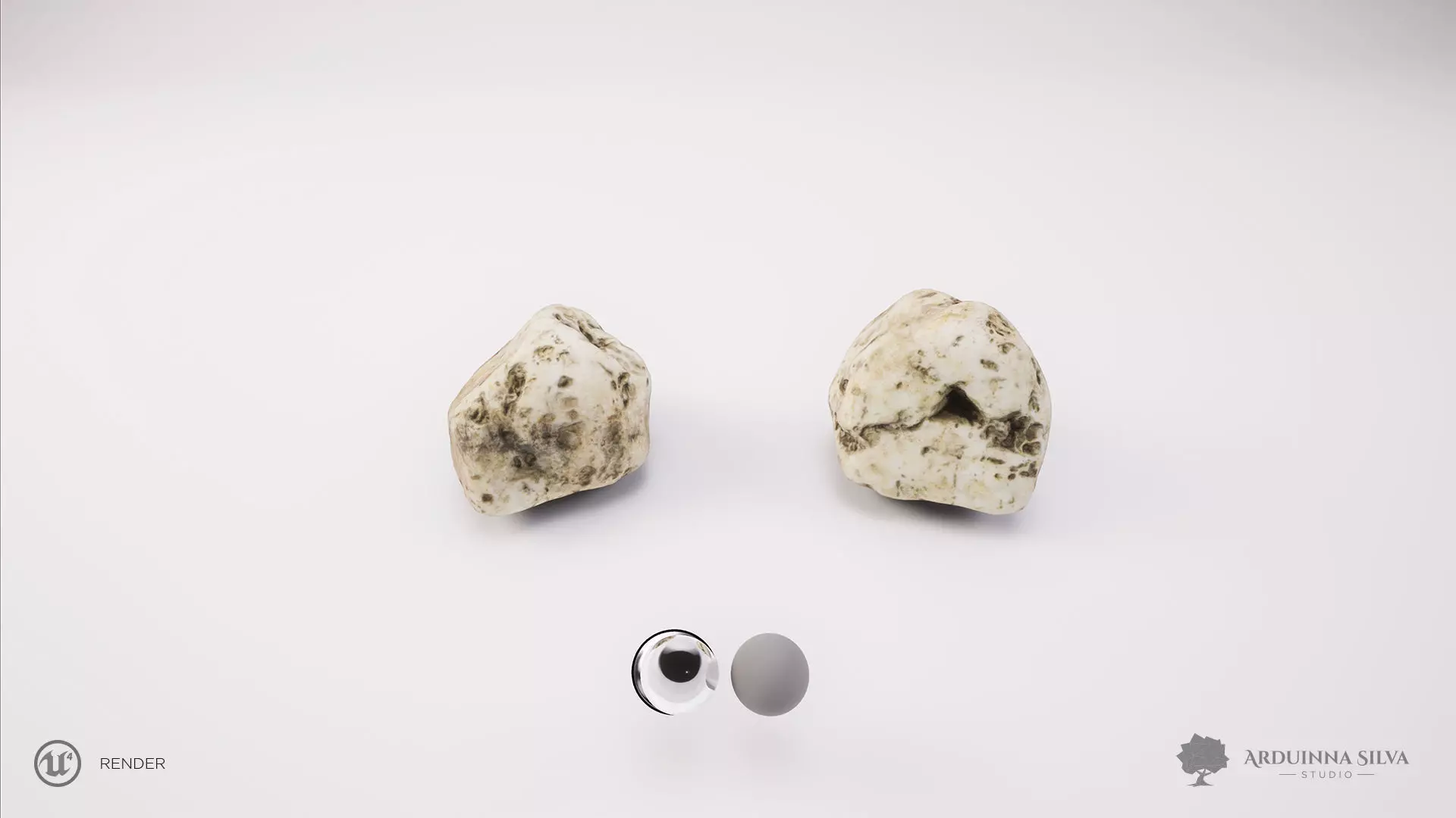 Small river rock 003 - Photogrammetry Low-poly 3D model_0