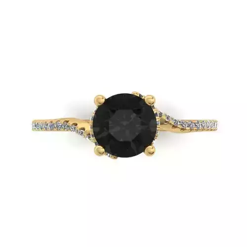 Engagement Ring With Black Diamond