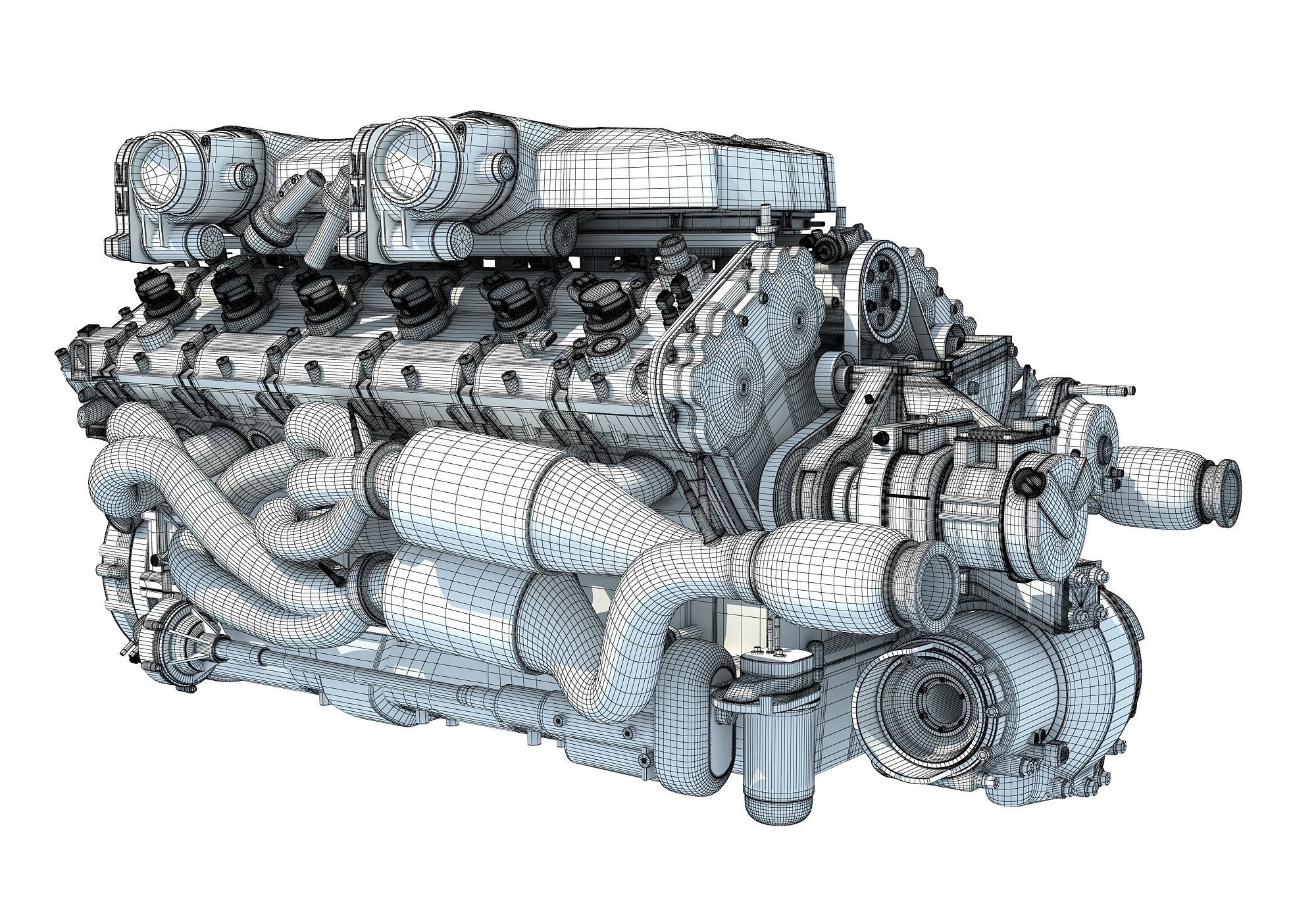 V12 Engine 3D model_14