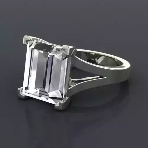 Square Shaped Engagement Ring With Diamond