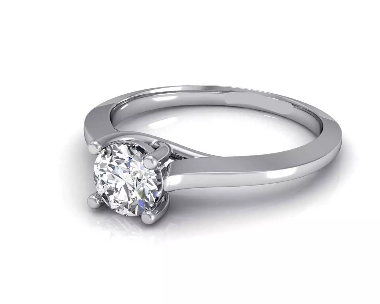 Engagement Ring With Diamond 109 3D print model_0