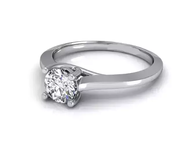 Engagement Ring With Diamond 109 3D print model