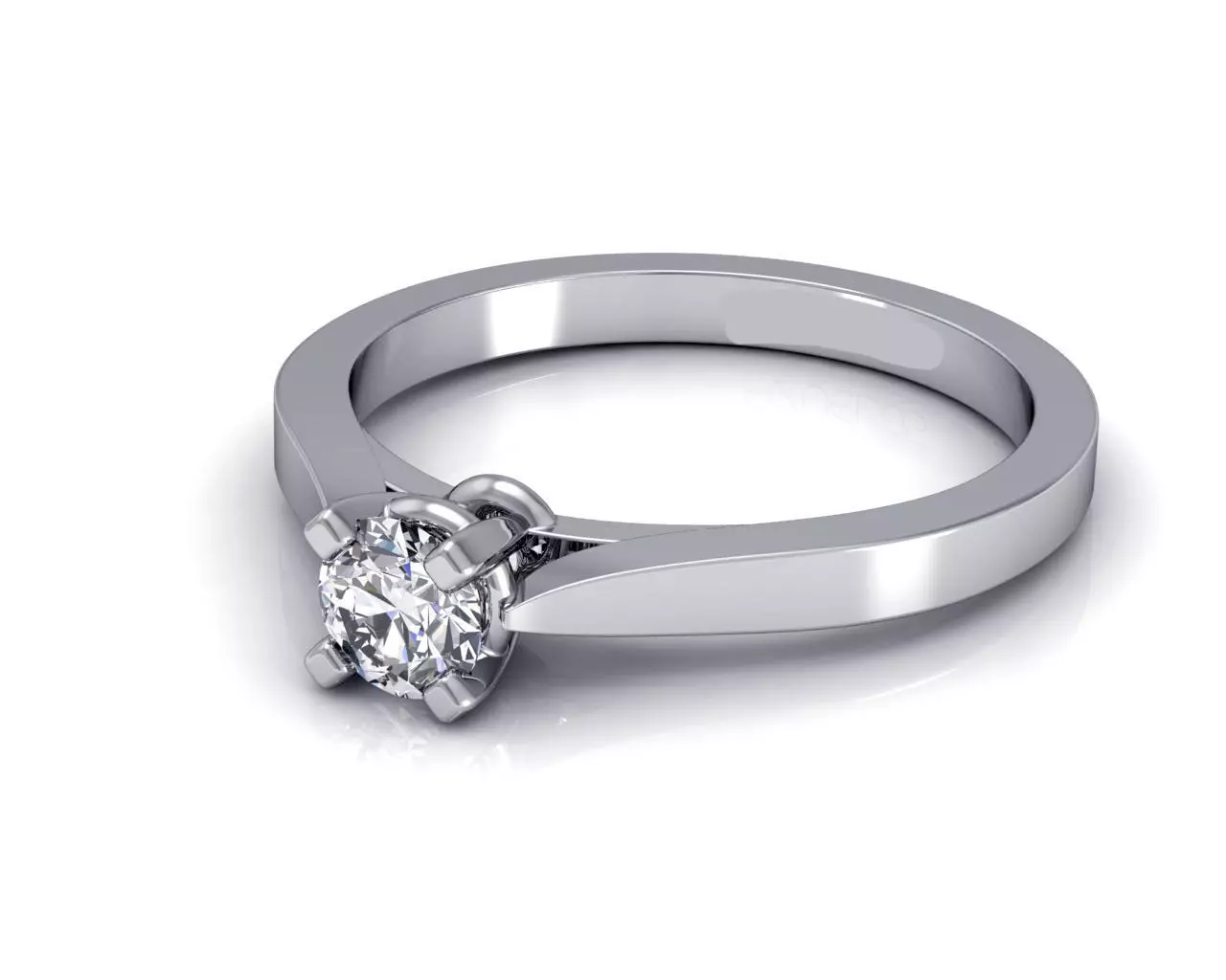 Engagement Ring With Diamond 111 3D print model_0