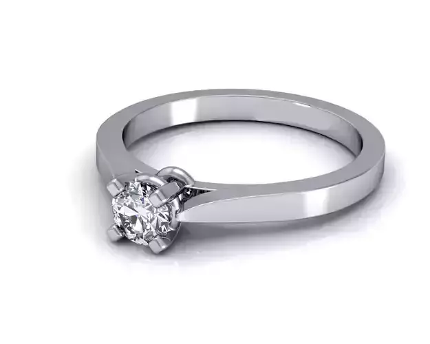 Engagement Ring With Diamond 111 3D print model