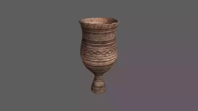Ethnic Vessel - Vase Low-poly 3D model