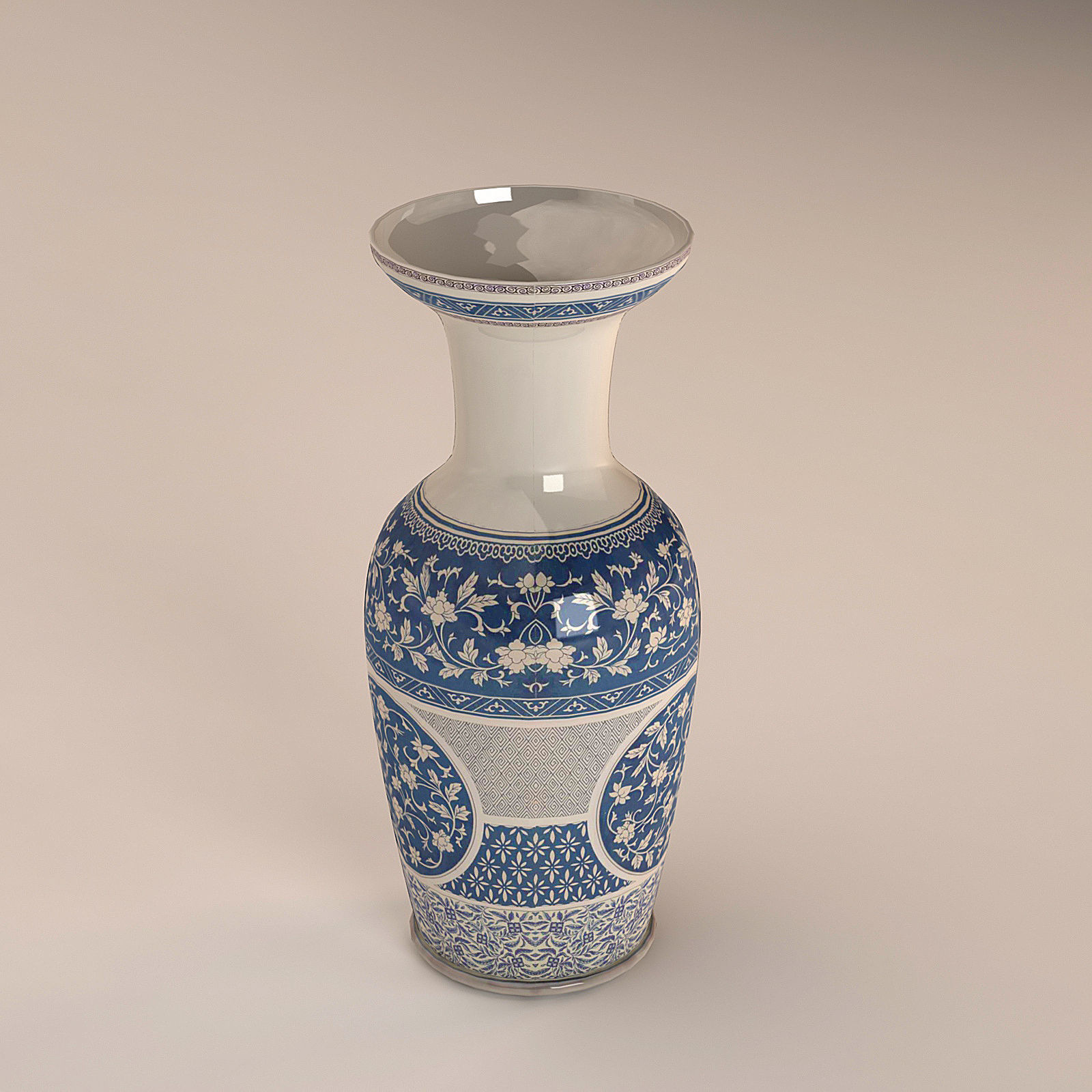Vase China Style 3D model_3