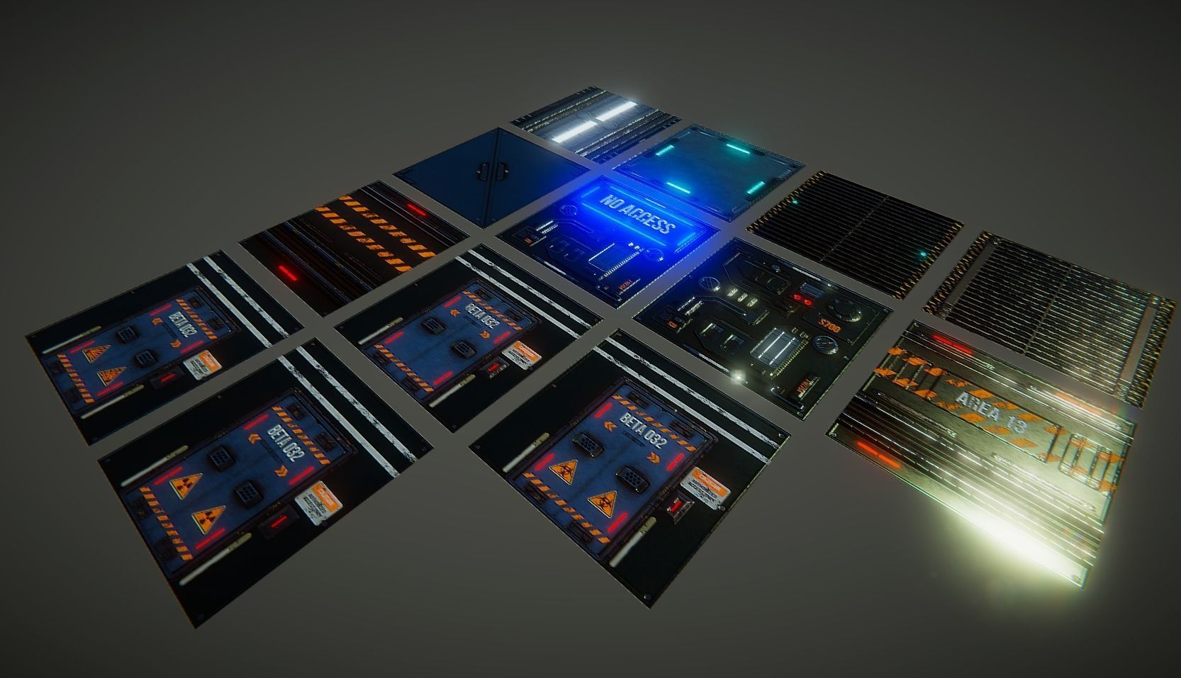 PBR Sci-Fi Game Kit Low-poly 3D model_3