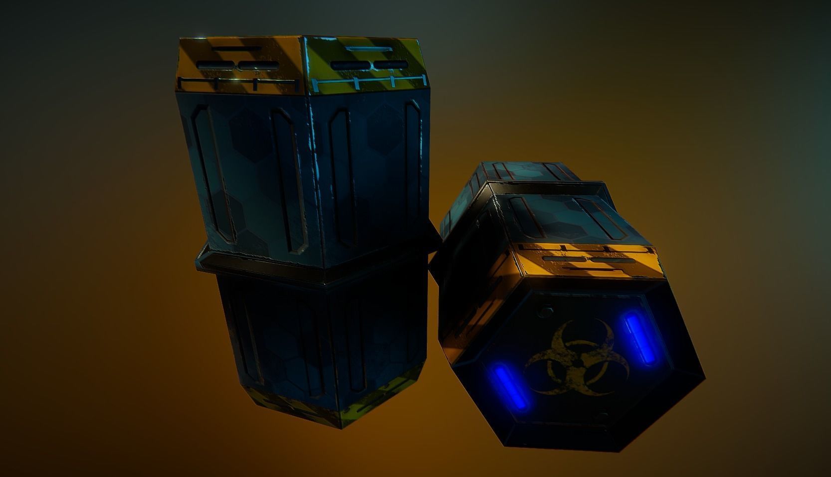 PBR Sci-Fi Game Kit Low-poly 3D model_13