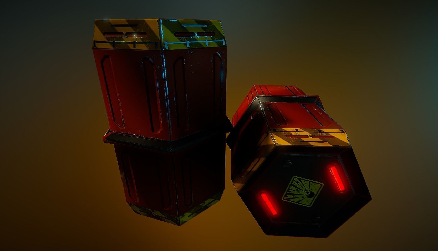 PBR Sci-Fi Game Kit Low-poly 3D model_12