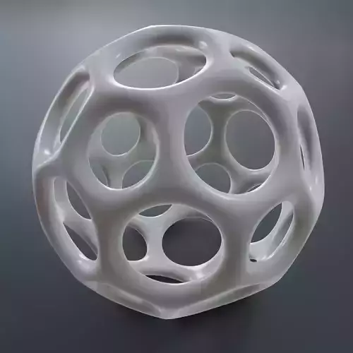 Symmetrical ball with holes 3D print model