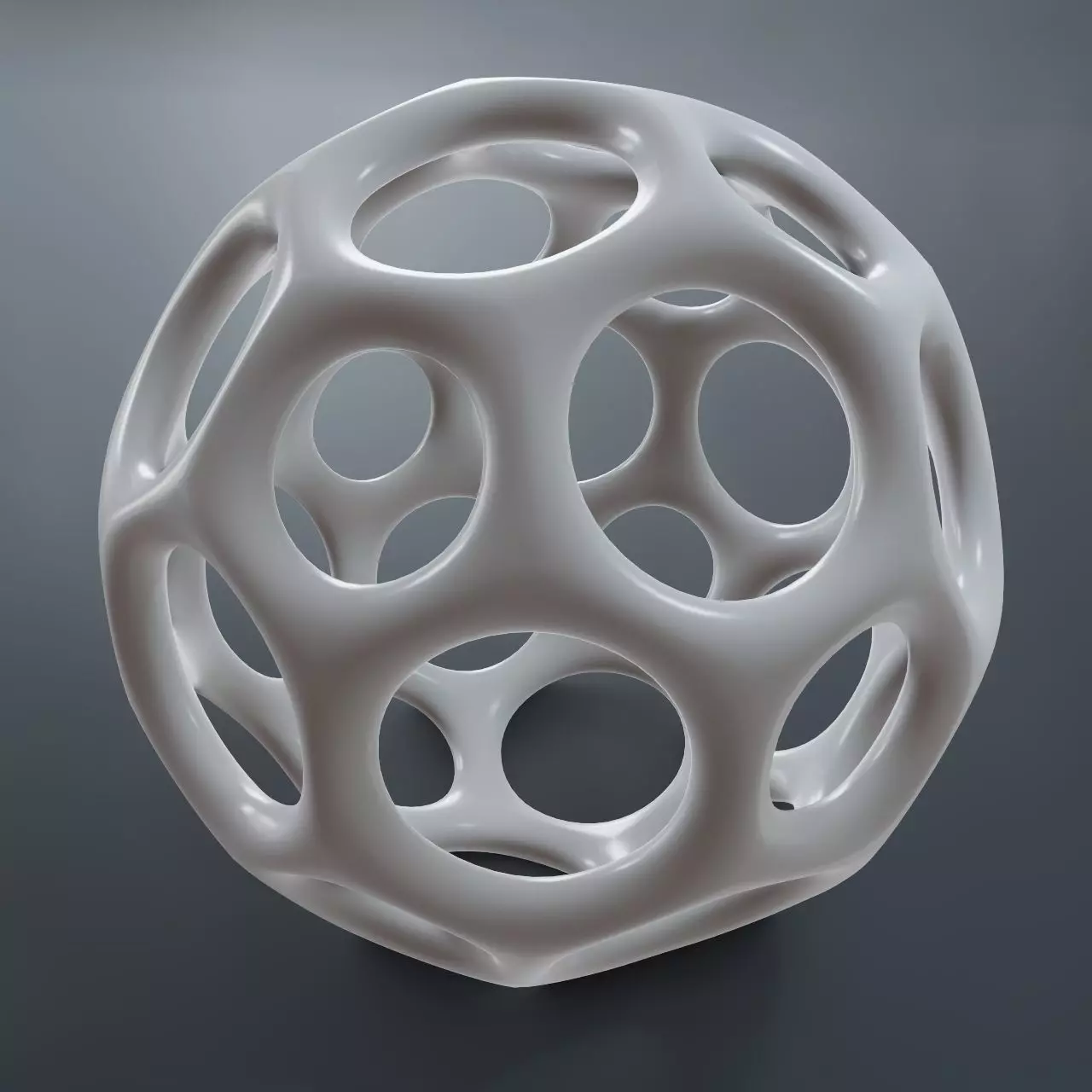 Symmetrical ball with holes 3D print model