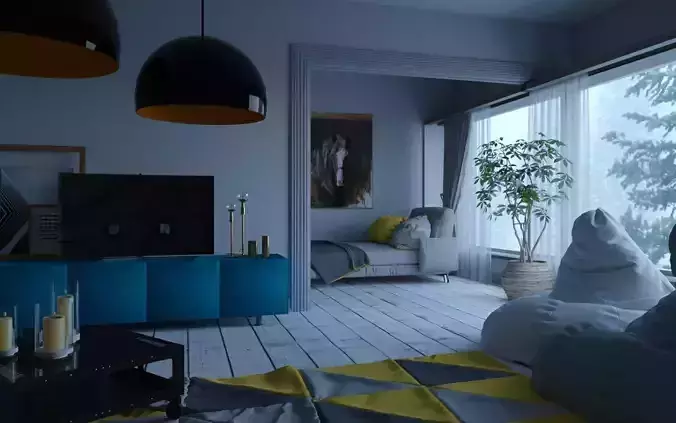 Mountain living room v3