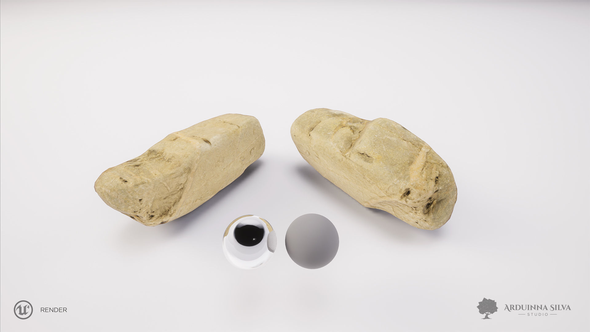 PACK - River rocks - Part 1 - Photogrammetry Low-poly 3D model_10