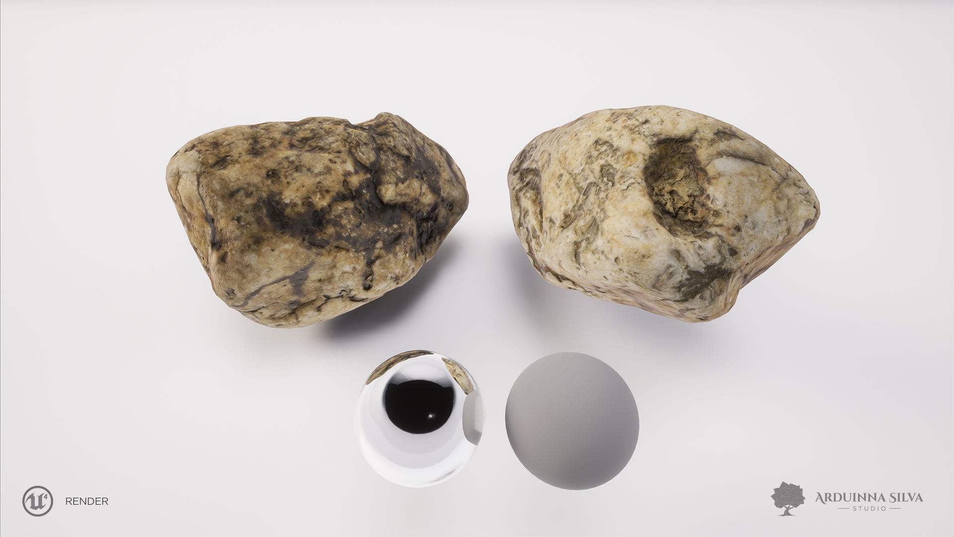 PACK - River rocks - Part 1 - Photogrammetry Low-poly 3D model_12