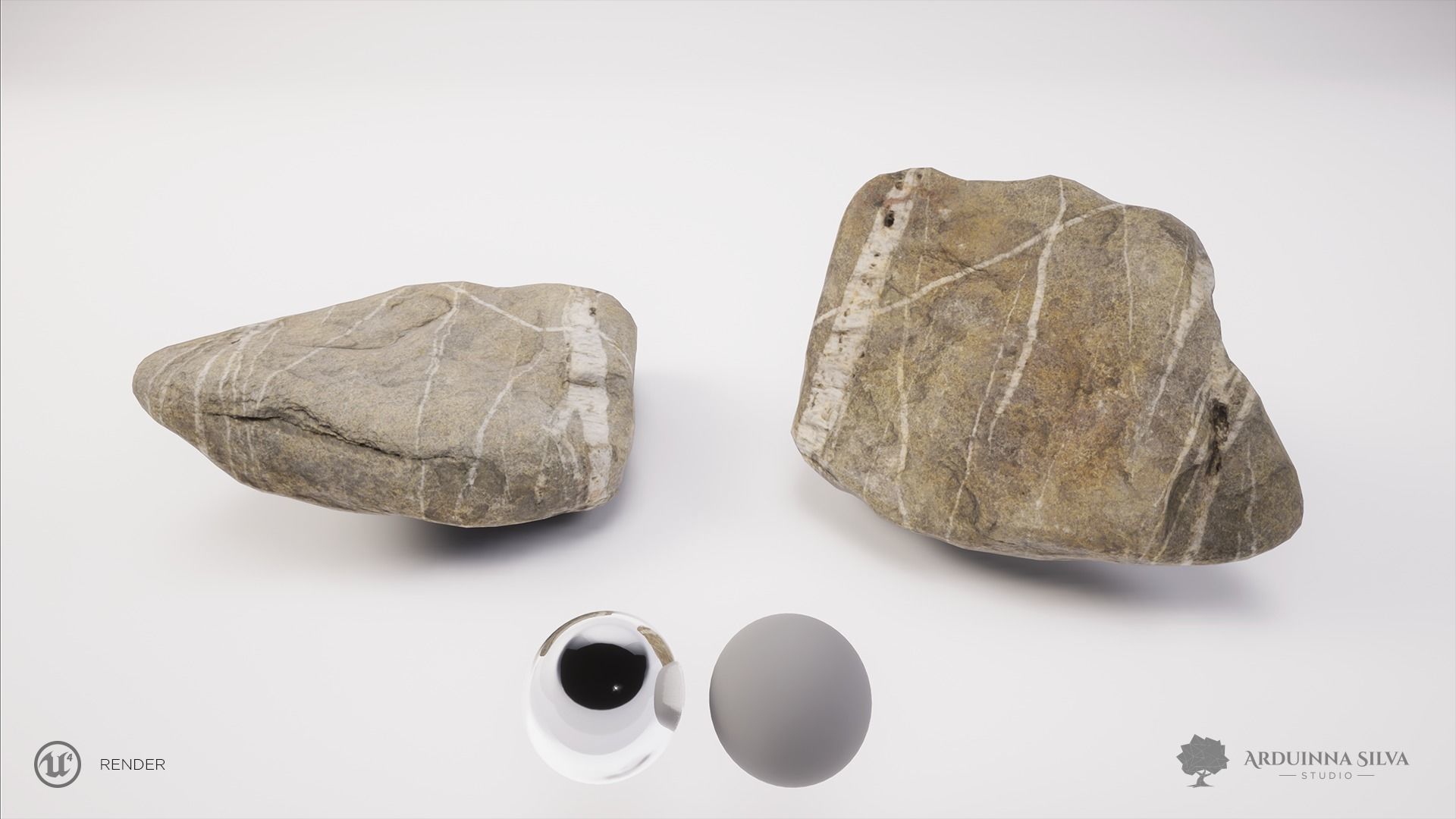 PACK - River rocks - Part 1 - Photogrammetry Low-poly 3D model_7
