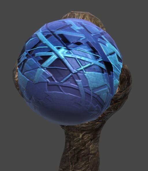 wand3 wooden wand with stone Low-poly 3D model_7