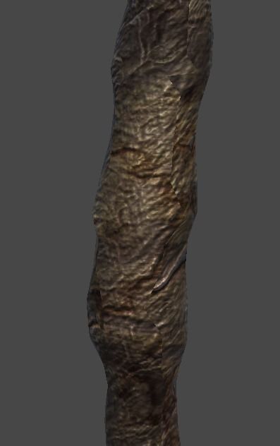 wand3 wooden wand with stone Low-poly 3D model_8