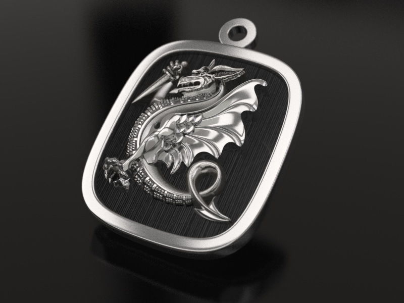 Chimera  pendant 3D print model_1