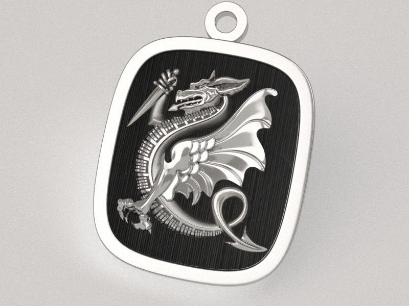 Chimera  pendant 3D print model_3