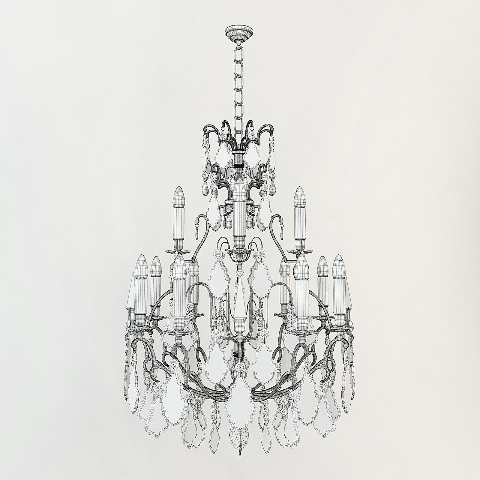 Vaughan Cage Chandelier 3D model_4