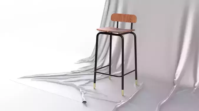 Scandinavian Design Mid Century Modern Bar Stool