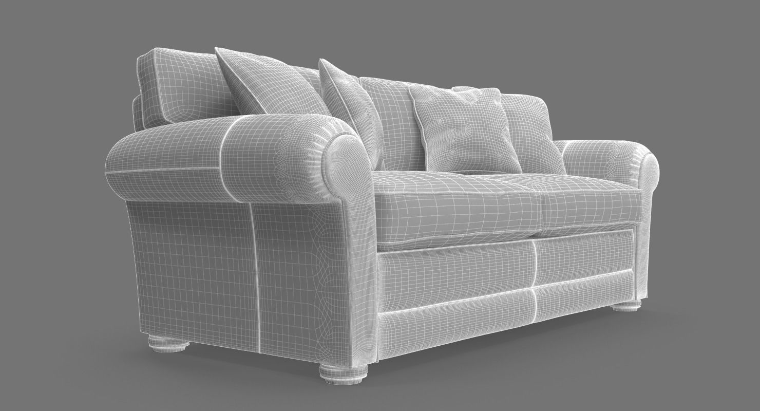 Wade Jefferson Large Scatter Sofa 3D model_14