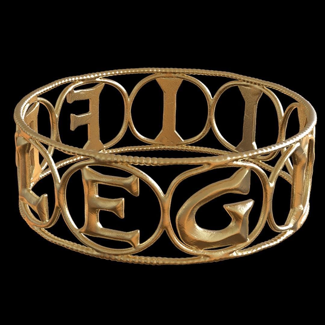 Replica of the Roman Legion Flavia Felix Ring 3D print model_1