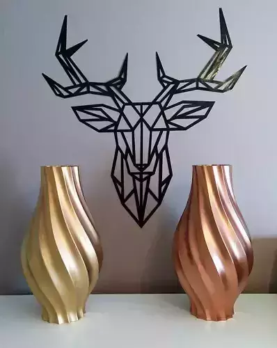 Modern twisted vase 3D print model