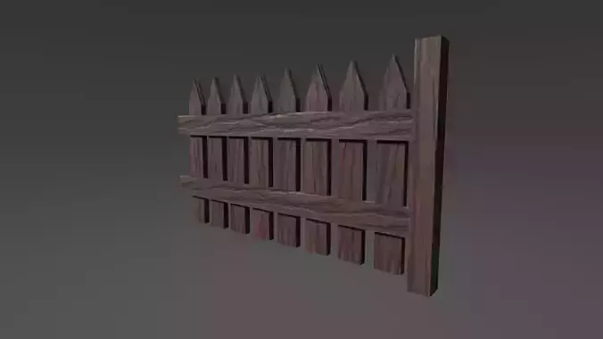 MODULAR - UNITY READY - Wooden-Fence and Fence end