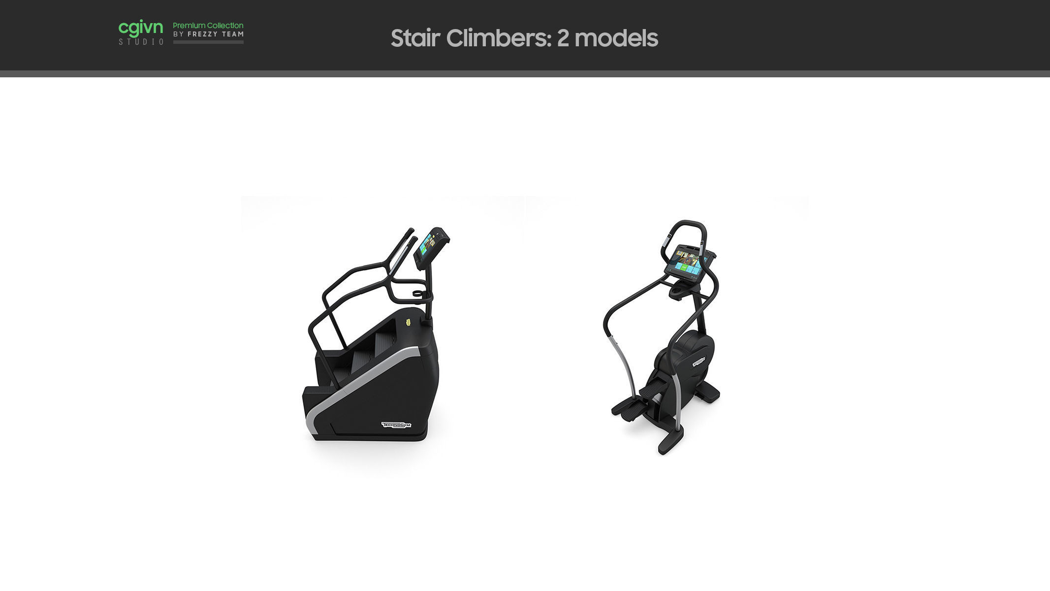 103 Models Gym Fitness Weight Collection 3D model_9