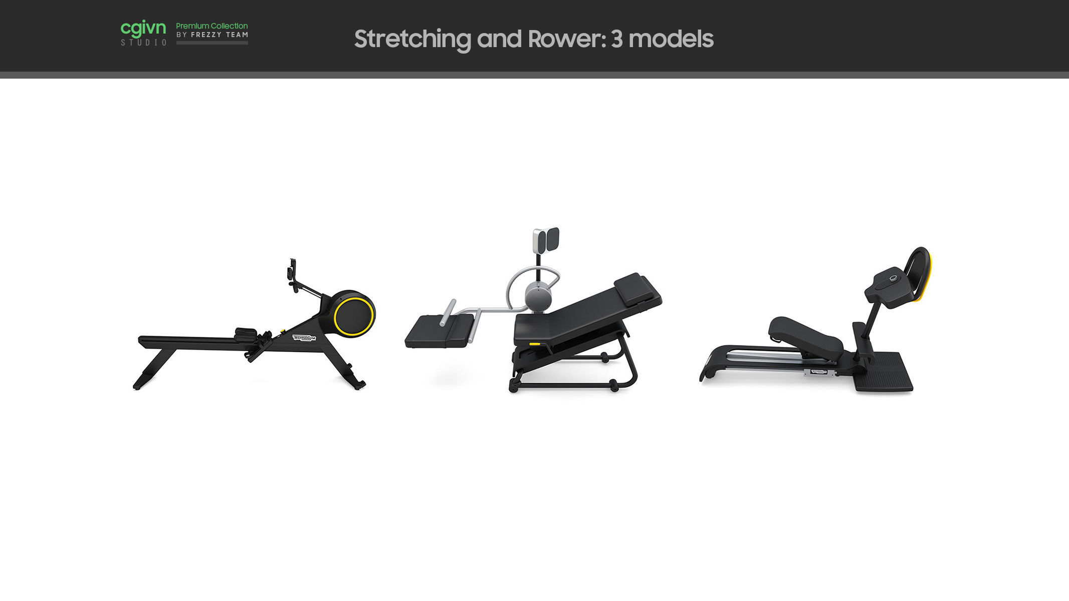 103 Models Gym Fitness Weight Collection 3D model_3