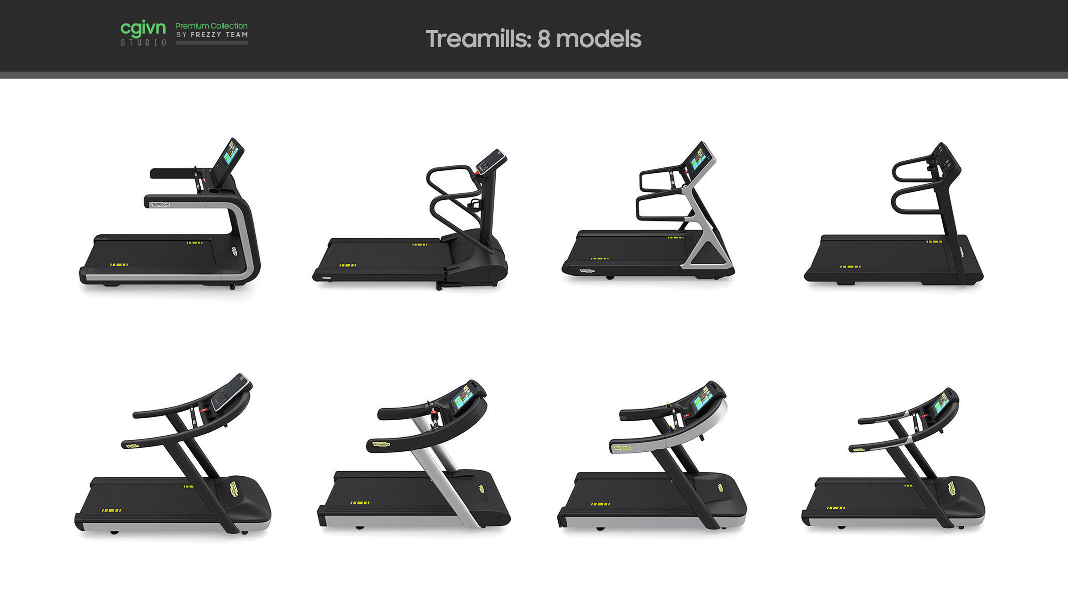 103 Models Gym Fitness Weight Collection 3D model_6