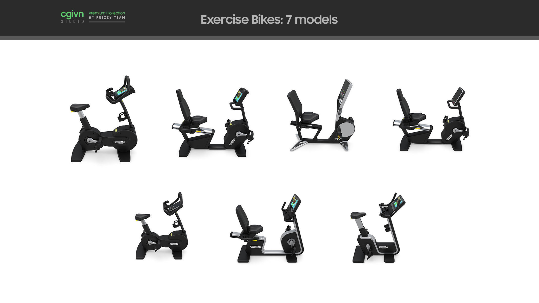 103 Models Gym Fitness Weight Collection 3D model_7