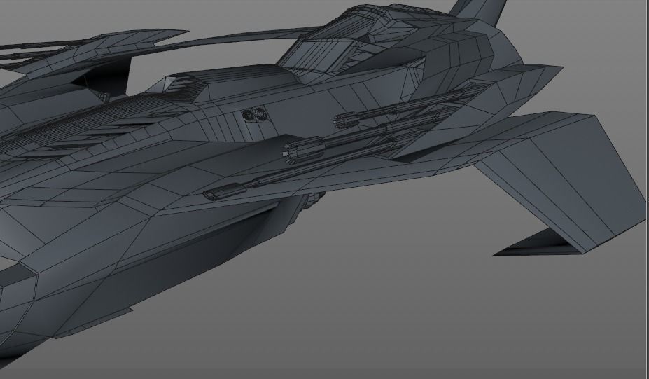 space ship fighter   Low-poly 3D model_5