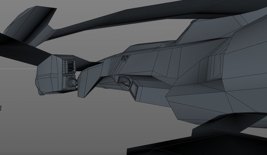 space ship fighter   Low-poly 3D model_6