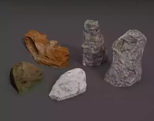 Low Poly Stones Pack Low-poly 3D model