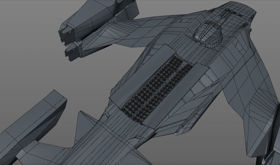 space cruiser  Low-poly 3D model_6