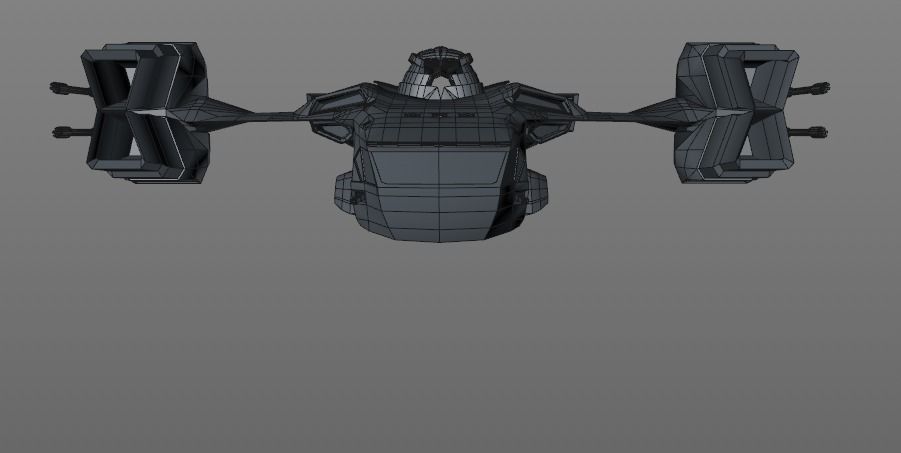 space cruiser  Low-poly 3D model_4