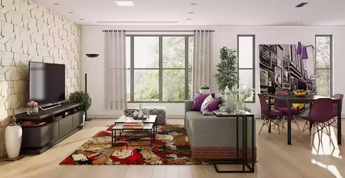 Living Room and Dinner Room