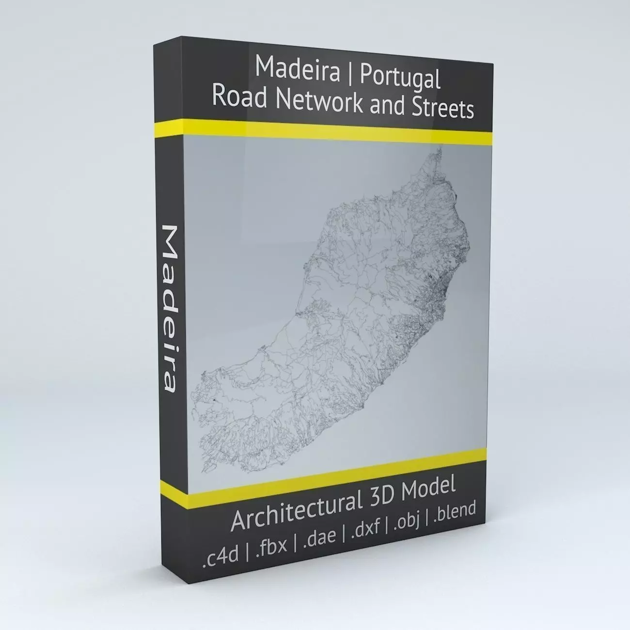 Madeira Road Network and Streets 3D model