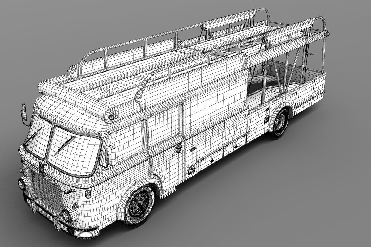 Fiat 642 RN2 Bartoletti Race Transporter 3D model_1
