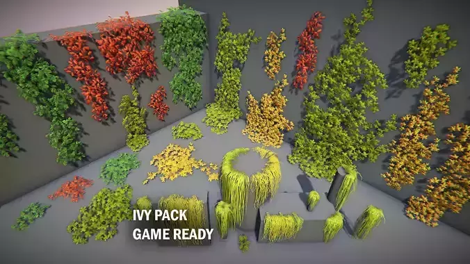 Ivy pack Low-poly 3D model