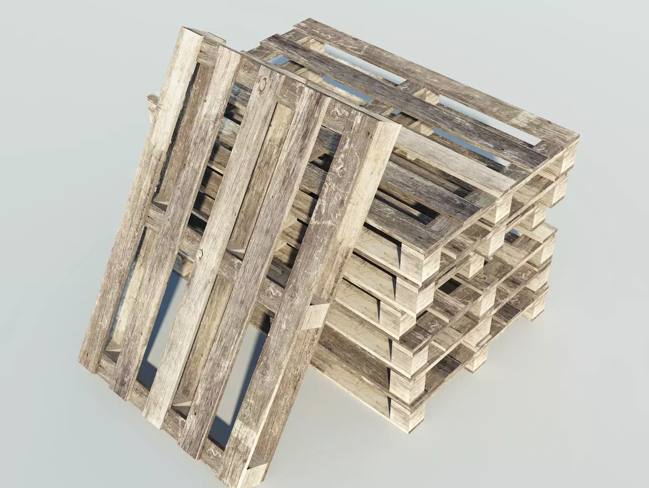Wooden Pallet Free 3D model_0