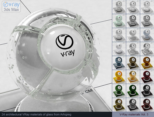 Architectural Vray materials for 3ds Max - Glass 3D model