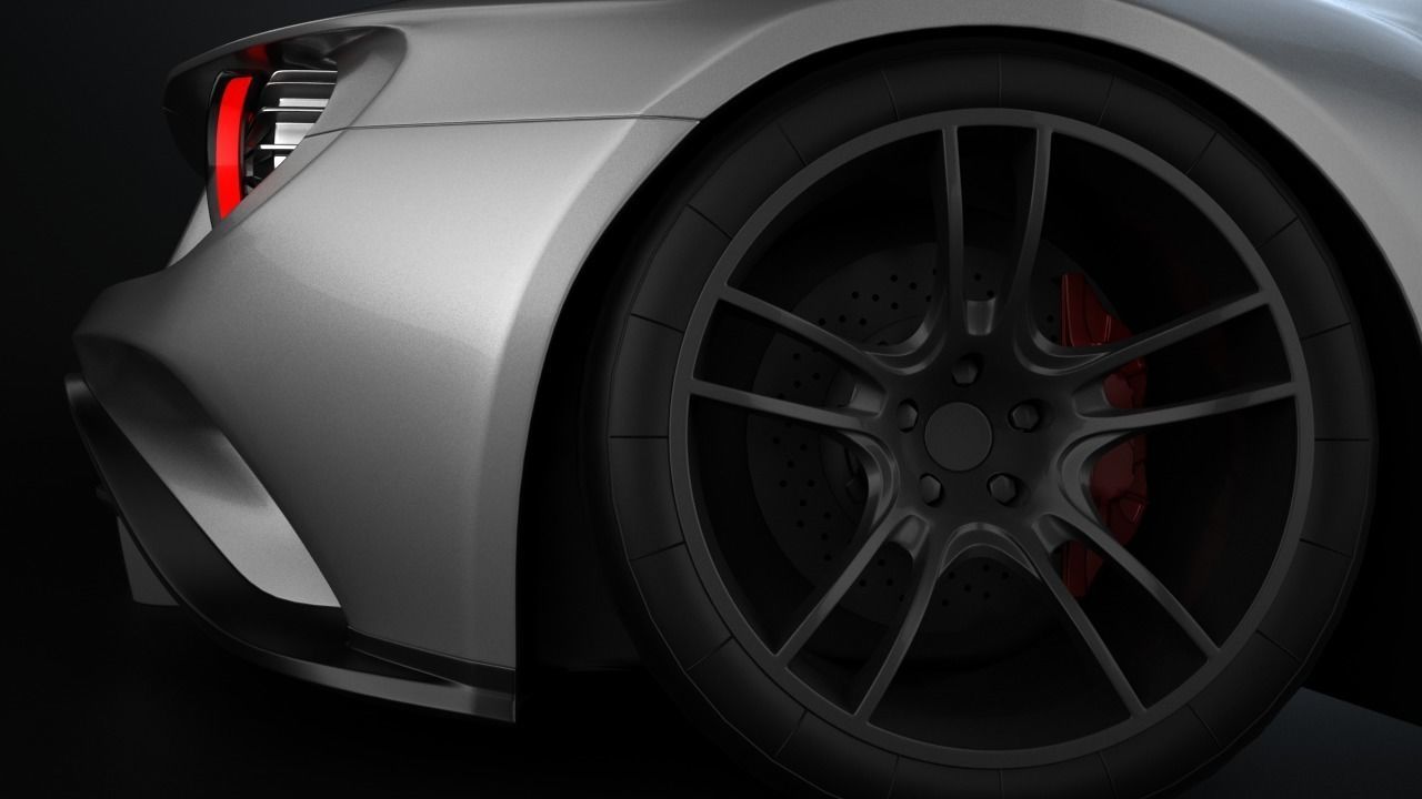 GT 2017 Racing Car Model 3D model_2