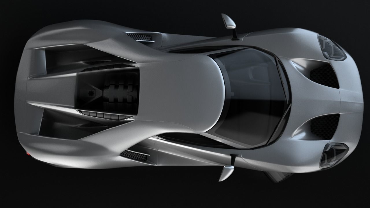 GT 2017 Racing Car Model 3D model_1