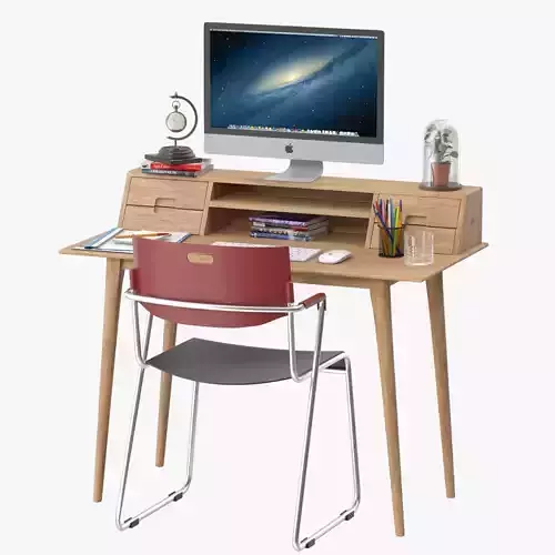 Scandinavian Style Desk 3D model