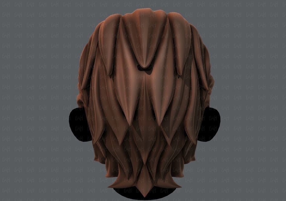 3D Hair style for boy V19 Low-poly 3D model_5