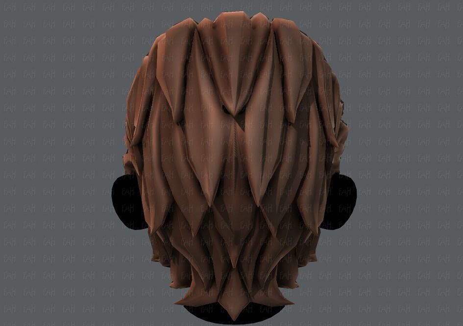 3D Hair style for boy V19 Low-poly 3D model_21